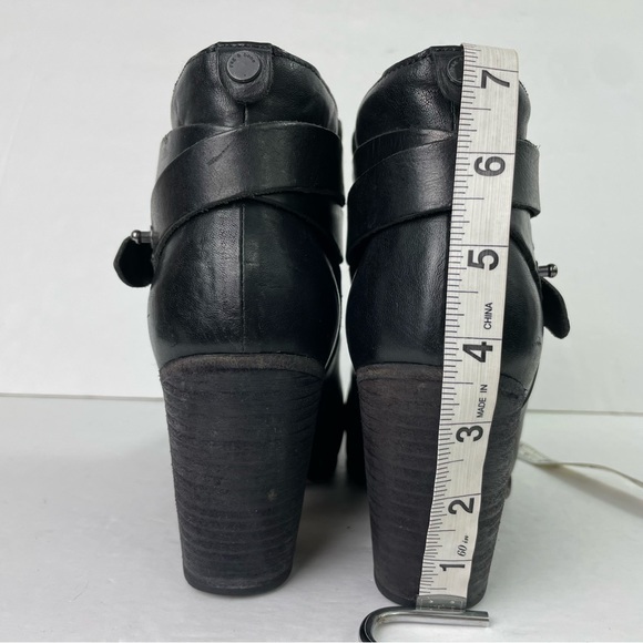 Rag & Bone Harrow Black Heeled Ankle Boot - Picture 9 of 15